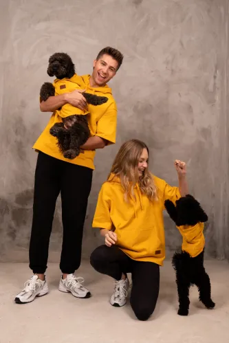 Kısa Kollu Hoodie (Mustard)